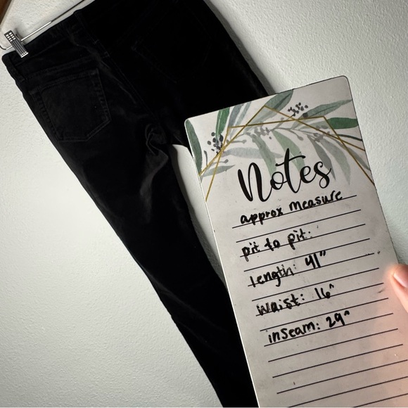 Sundance Velveteen Jeans Black Size 6 Stretch Velvet Quiet Luxury Academia Mod - Picture 11 of 16